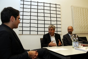 I vertici EOS (Giudiceandrea e Prast), a colloquio con il Presidente della Provincia Arno Kompastcher