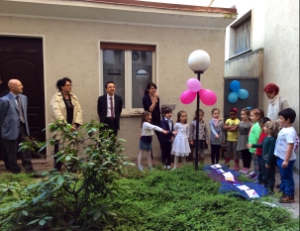L'assessore Tommasini nel corso della cerimonia di inaugurazione