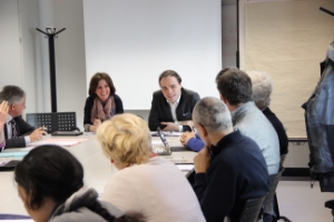 Gli assessori Waltraud Deeg e Philipp Achammer nel corso dell'incontro