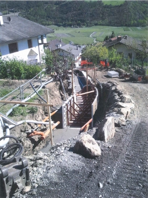 Proseguono gli interventi su Rio Ciardes a Castelbello (foto: Ripartizione Opere idrauliche)