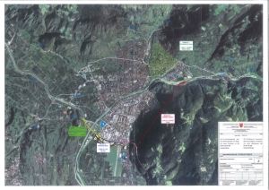 Il percorso a U previsto per la nuova circonvallazione di Bolzano