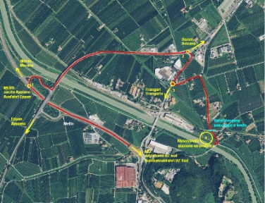 La localizzazione e l'accesso alla stazione idrometrica di Ponte Adige