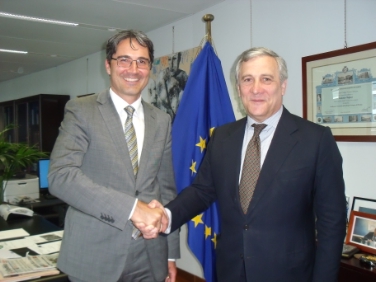 Il presidente Kompatscher con il commissario UE Tajani