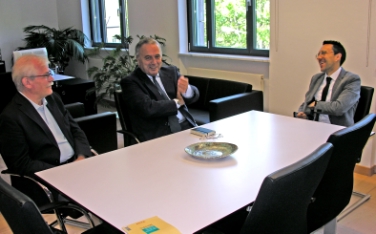 L'assessore Christian Tommasini nel corso dell'incontro