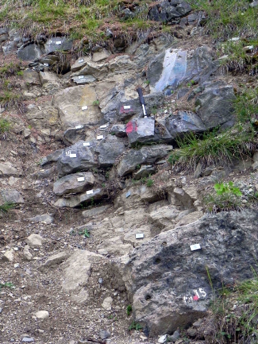 Un'immagine del percorso geologico di Bulla