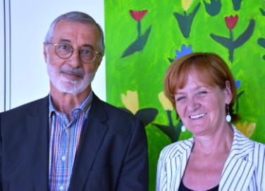 L'assessora Martha Stocker con il ricercatore Bernd Gänsbacher