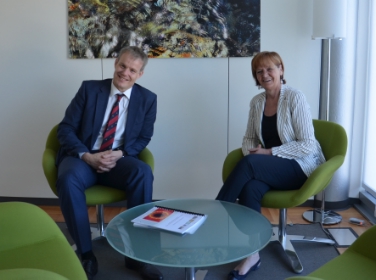 L'assessora Martha Stocker ed il presidente del SWR, Philipp Moser