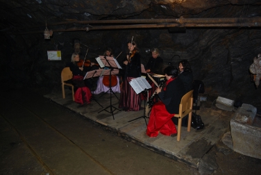 Una delle rappresentazioni 2013 di "Musica in Miniera" (La Valse) a Ridanna Monteneve (Foto: Musei provinciali)