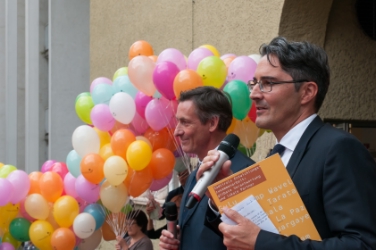 Arno Kompatscher (a destra): "La storia non si ferma, lavoriamo per sviluppare ancora l'autonomia". Foto: USP/ohn.