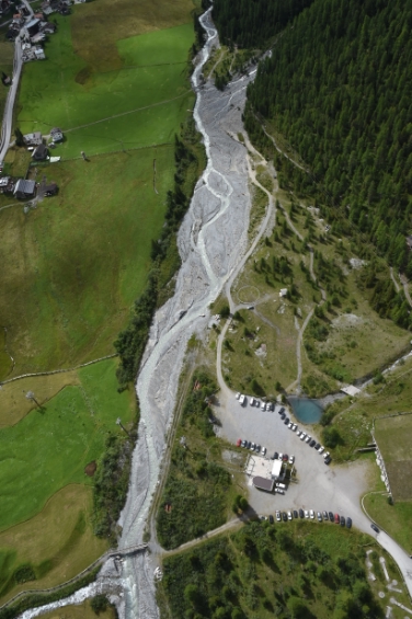 Franamento su Rio Solda nell'agosto 2014 (Foto: Ripartizione Opere Idrauliche)