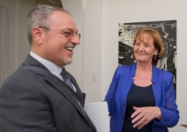 L'assessore provinciale Martha Stocker e l'assessore comunale Mauro Randi al termine del vertice: progetto congiunto in campo sociolavorativo (foto USP/ohn)