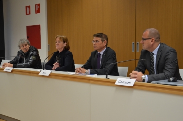 Da sin.: Stefano Parrichini, l'assessora Martha Stocker, Helmuth Sinn, Claudio Corrarati