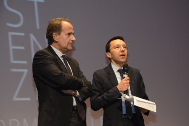 L'assessore Tommasini ed il procuratore capo, Guido Rispoli, nel corso della cerimonia