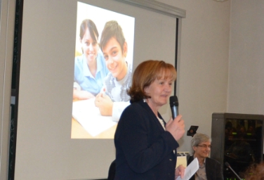 L'assessora Stocker nel corso del suo intervento al convegno organizzato presso la LUB