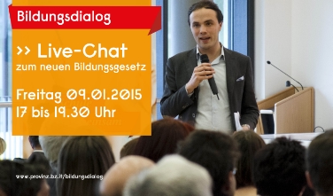 Live-Chat con l'assessore provinciale alla scuola tedesca Philipp Achammer