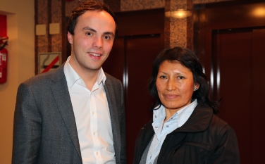 Il presidente della Consulta, assessora Philipp Achammer, e la vicepresidente, Paola Lisbeth Carbajal Sanchez
