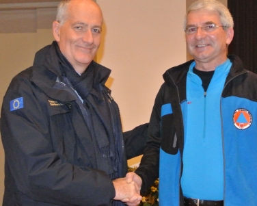 Il capo del dipartimento Protezione civile di Roma Prefetto Franco Gabrielli con il capo della Protezione civile altoatesina Rudolf Pollinger