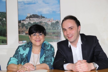Philipp Achammer e l'assessore alla formazione della Regione Lombardia, Valentina Aprea