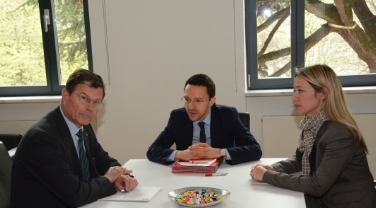 Tommasini ha ricevuto il presidente della Federazione Raiffeisen dell’Alto Adige, Heiner Nicolussi-Leck