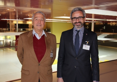 Il professor Kräutler con il direttore del Centro Laimburg Oberhuber