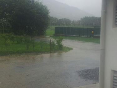Causa le forti pioggie ieri, 20.05, sono esondati  il rio del Bosco Plazut a Malles e il rio di Cinigo a Glorenza (Foto: USP/Rip. Opere idrauliche)