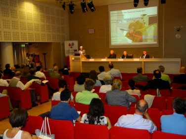 L'intervento dell'assessora Borgonovo Re durante il convegno organizzato dall'Euregio sulla protonterapia