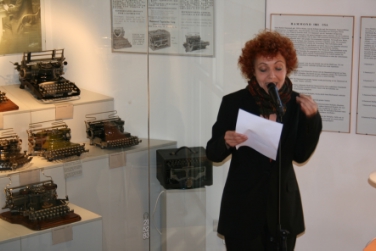 Lene Morgenstern al Museo delle macchine da scrivere nel 2014