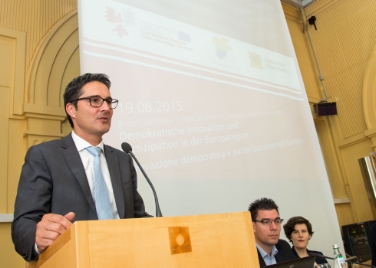 L'intervento del presidente Arno Kompatscher ha aperto i lavori del convegno organizzato dall'Euregio