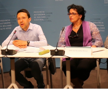 L'assessore Tommasini e la sovrintendente Minnei durante la presentazione dei dati (Foto USP/me)