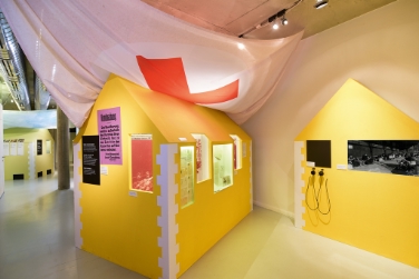 Un'immagine dell'allestimento della mostra