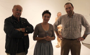 Da sinistra Eduard Egarter Vigl, Angelika Fleckinger ed Oliver Peschel (© Museo Archeologico dell'Alto Adige)