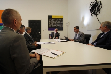 Primo incontro ufficiale tra il presidente Arno Kompatscher e i nuovi vertici della Federazione Casse rurali