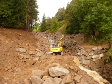 Interventi di messa in sicurezza  sul Rio di Ceresara a Racines (Foto: USP/Ripartizione Opere Idrauliche)