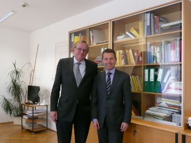 Il direttore generale Hanspeter Staffler in visita all'omologo tirolese Josef Liener