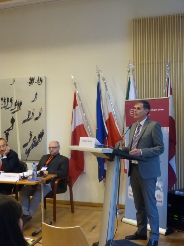 Il vicepresidente Theiner relatore al convegno promosso dall'Euregio a Bruxelles nel quadro degli Open Days 2015