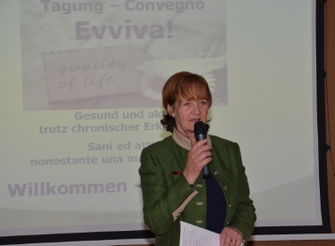 L'assessora Martha Stocker nel corso del convegno