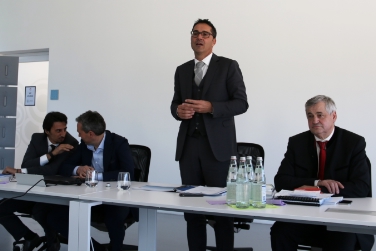 Il presidente Kompatscher ha risposto alle domande dei cronisti sull'aeroporto di Bolzano assieme a Pappalardo, Michaeler e Mussner