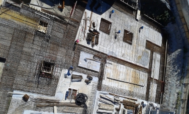 Il cantiere relativo all'ampliamento dell'Istituto tecnico settore tecnologico in lingua tedesca a Silandro (Foto: USP/Rip-Edilizia e Servizio tecnico)