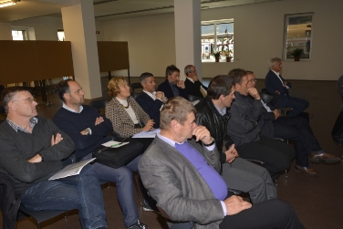 I sindaci dei Comuni interessati alla presentazione del progetto della tratta di accesso Fortezza-Ponte Gardena (Foto USP/Alexandra Clementi)