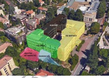 Planimetria edificio ITC "Battisti" e ITG "Delai" a Bolzano