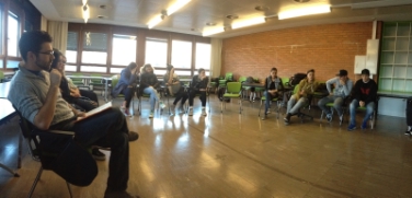 Un'immagine dell'attività svolta dagli studenti nell'ambito del progetto sulla legalità