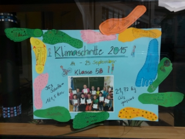 Anche la 5B della scuola di San Genesio ha collezionato i passi per il clima (Foto Agenzia provinciale per l'ambiente)