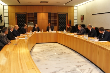 Tanti i temi di collaborazione affrontati nel colloquio con la delegazione nella sala di Giunta (Foto USP/mb)