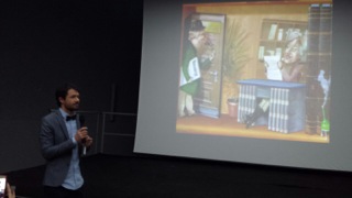 Lo scrittore/giornalista bolzanino Matthias Graziani illustra il progetto di scrittura creativa realizzato con gli alunni della Scuola primaria "G.Rodari" di Bolzano