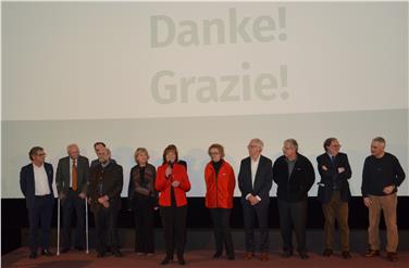 Martha Stocker e gli ospiti della serata (Foto USP/mp)