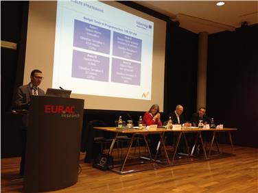 L'incontro svoltosi all'EURAC di Bolzano per presentare il secondo call del programma Interreg che sostiene la cooperazione transfrontaliera nell'arco alpino