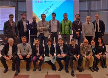 Esperti di Alto Adige e Trentino all'evento Open Data organizzato a Bolzano (Foto IDM)