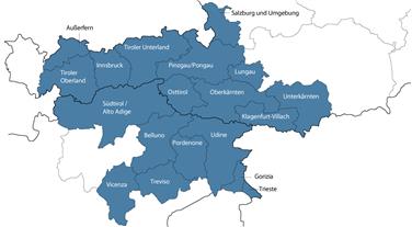 Il programma Interreg comprende 6 aree con 5,5 milioni di abitanti (ww.interreg.net)