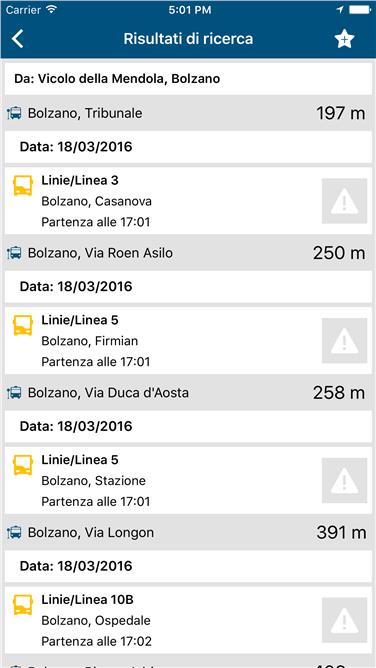 Ecco come appare agli utenti la nuova versione della app sulla mobilità AltoAdige2Go