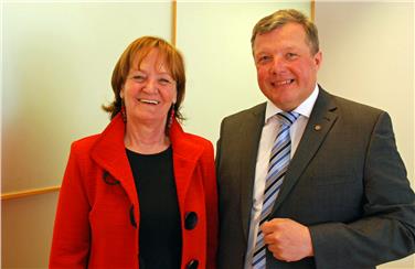 L'assessora Martha Stocker ed il suo collega tirolese, Bernhard Tilg